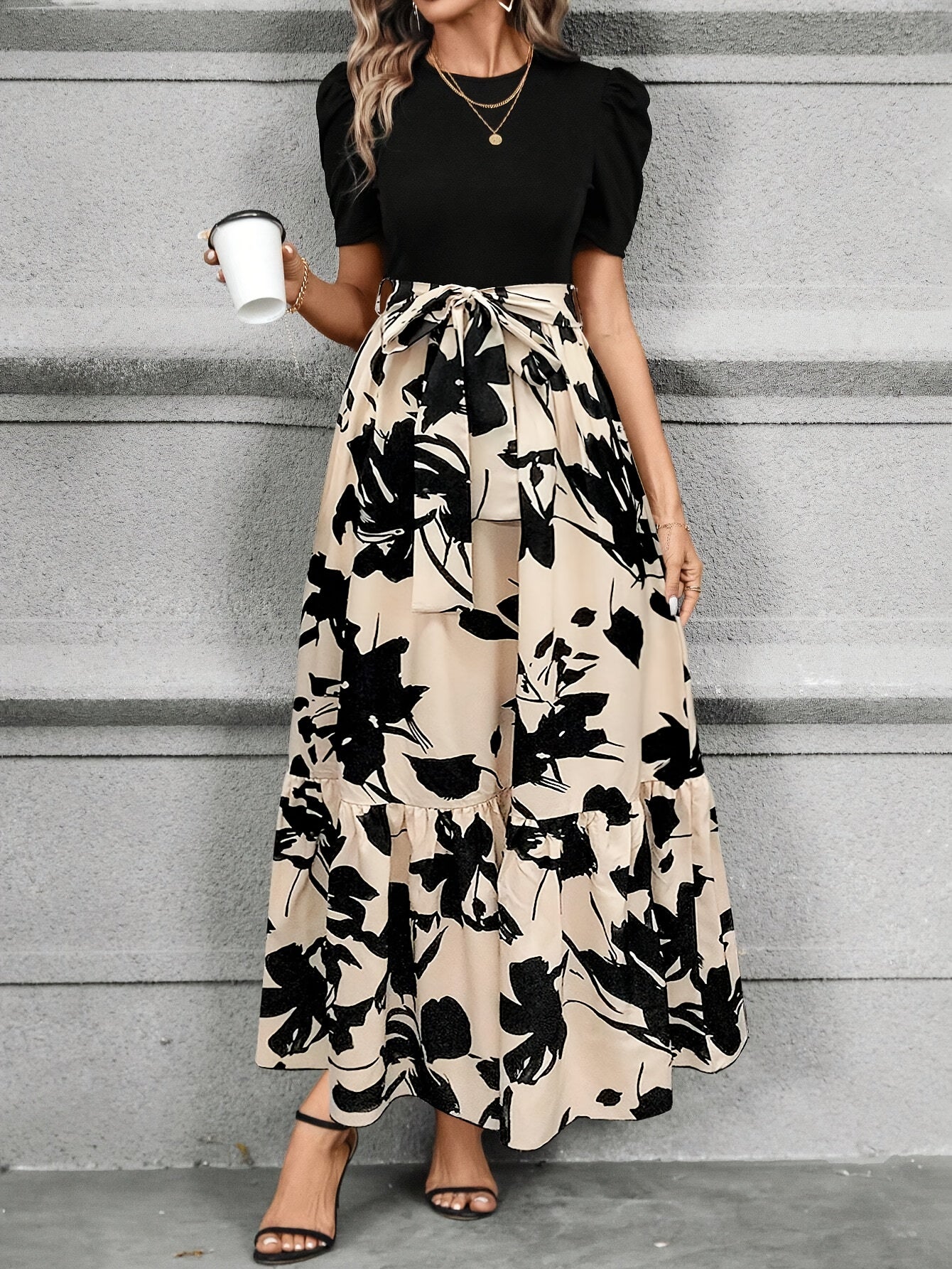 Emery | Long Sleeve A-Line Midi Dress