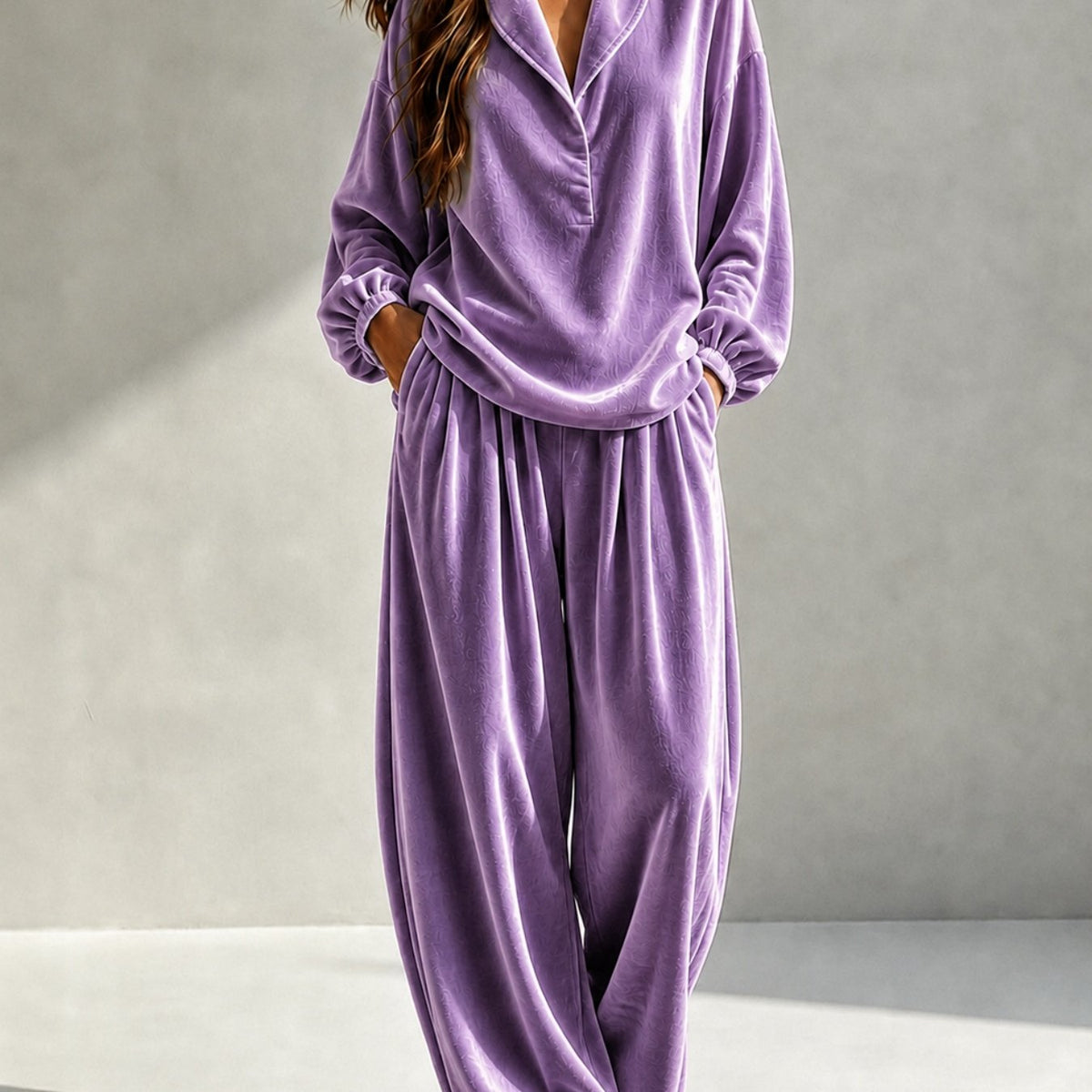 Hadley | Velvet Lapel Top and Trousers Set