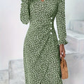 Finley | V-Neck Button-Front High-Low Maxi Dress