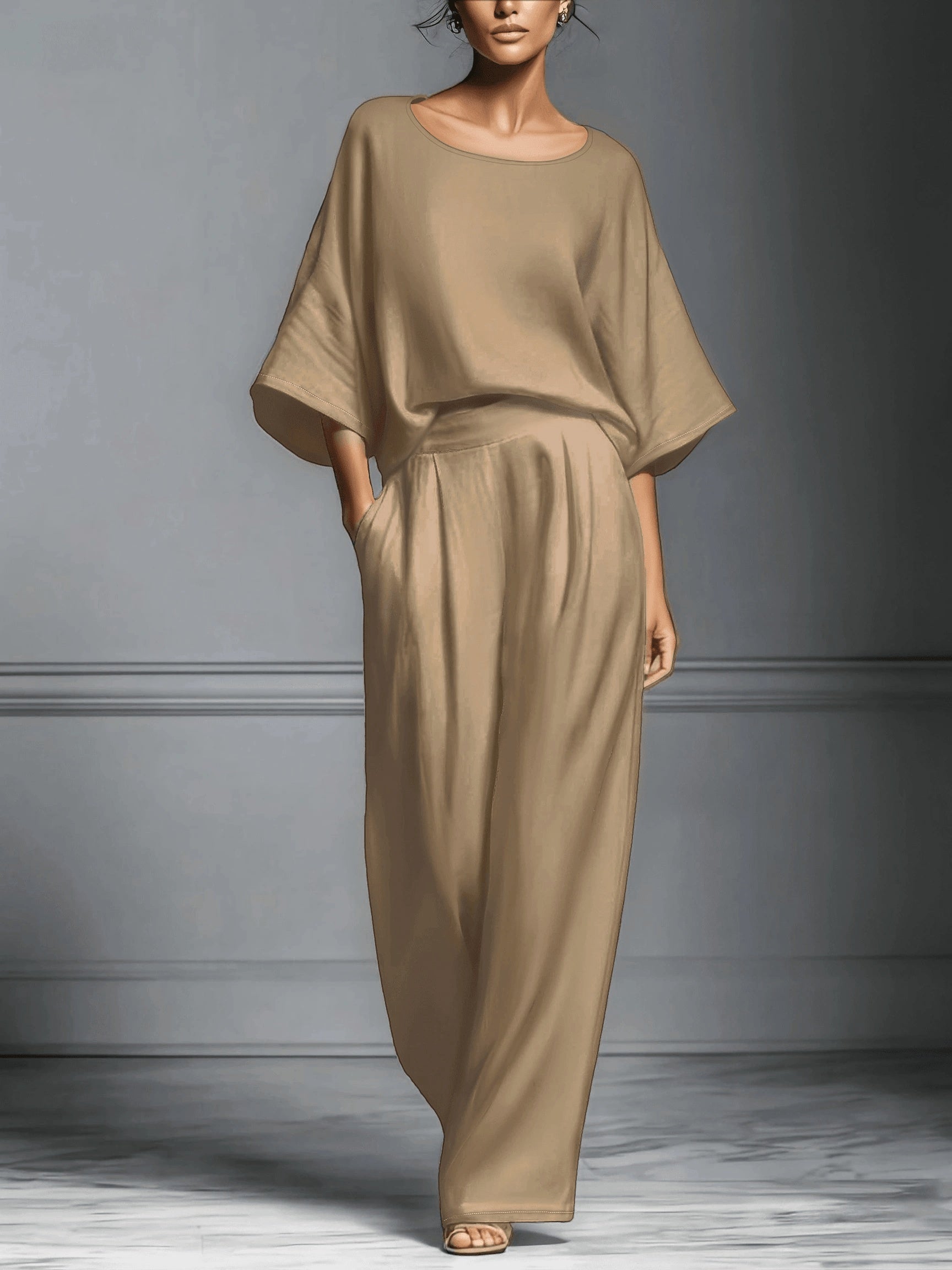 Gemma | Knit Pullover and Wide-Leg Pants Set