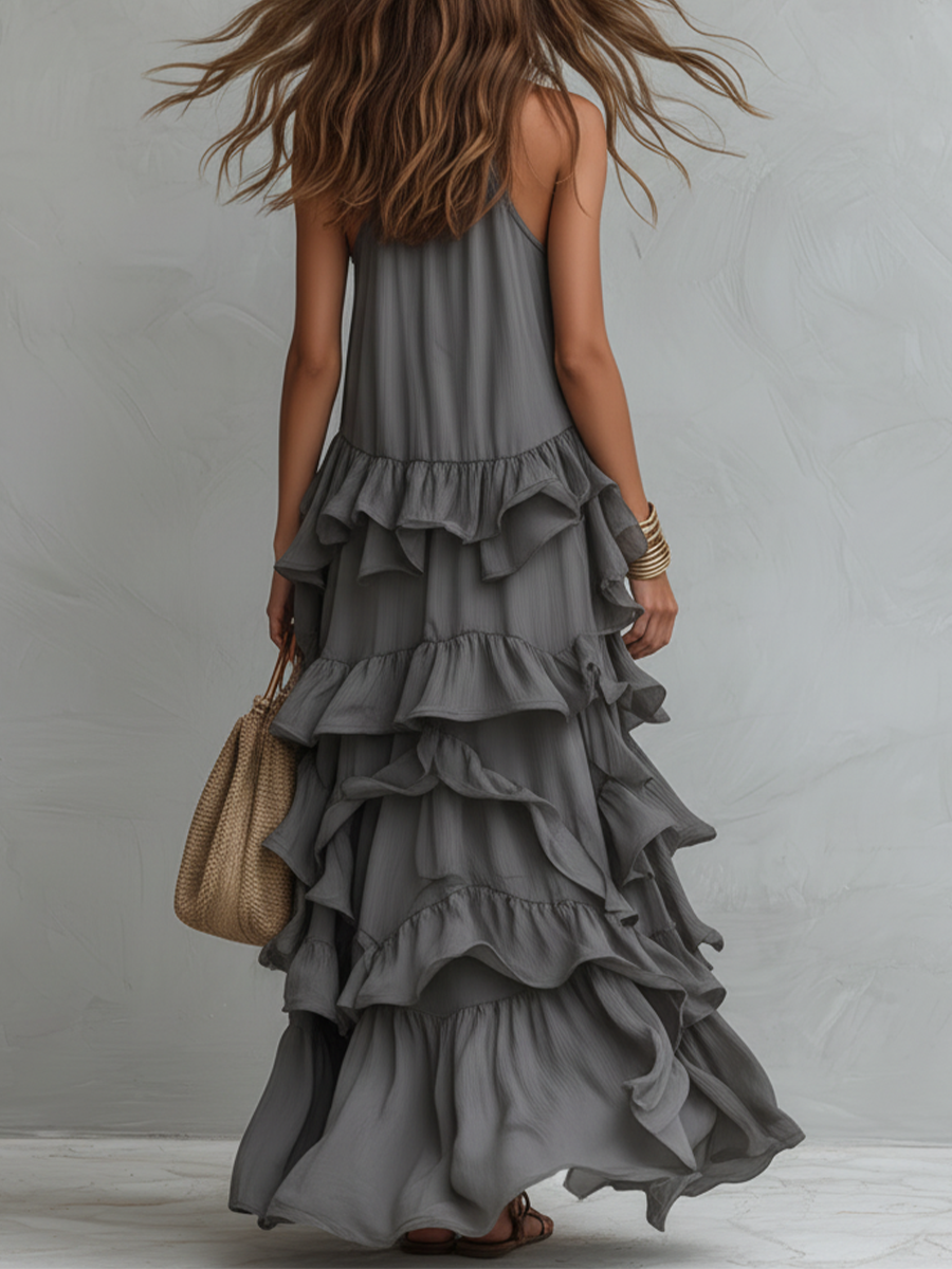 Quinn Women's Layered Ruffle Maxi Dress