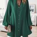 Emerson | Single-Breasted V-Neck Long Sleeve Dress
