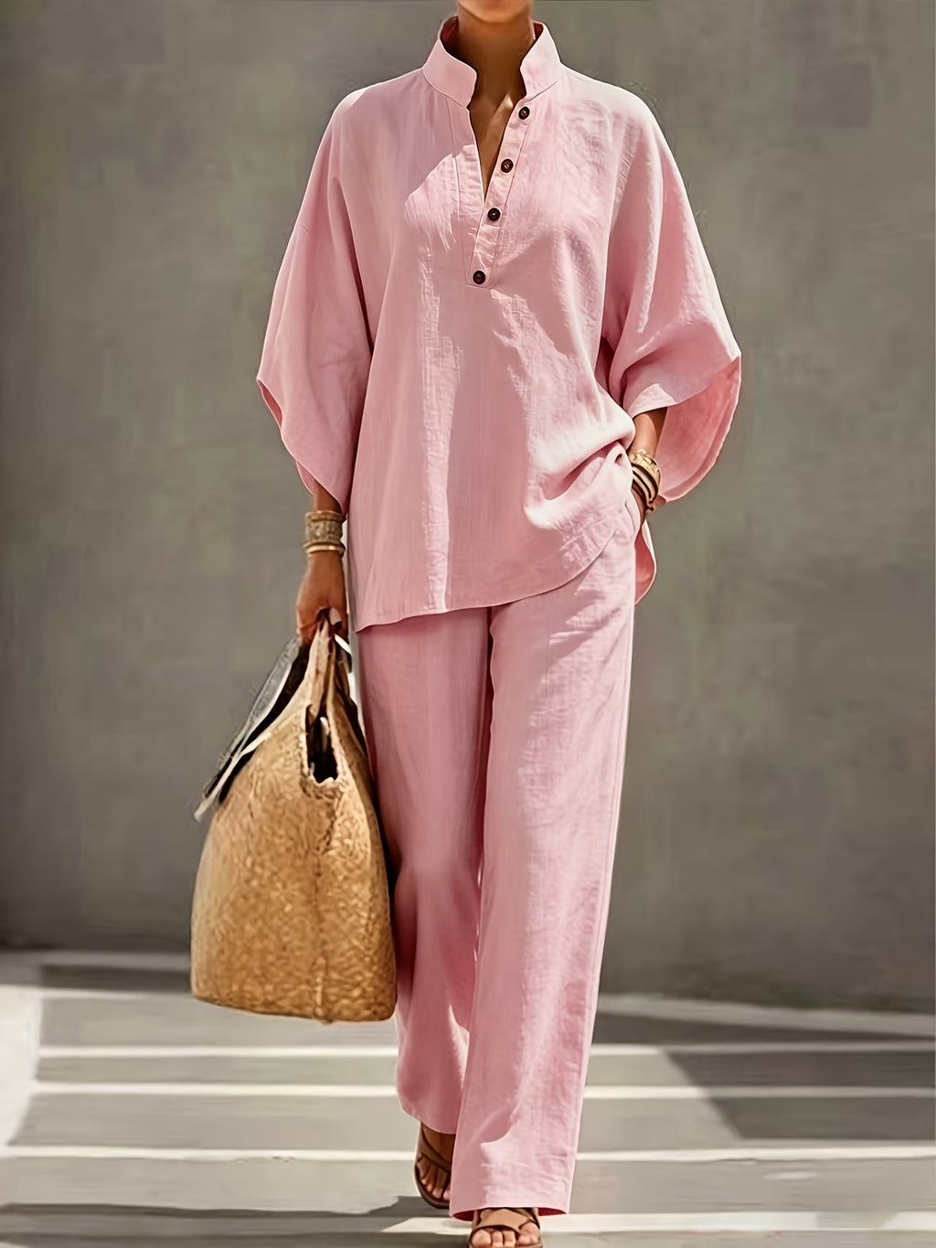 Rowan | Button Collar Two-Piece Set