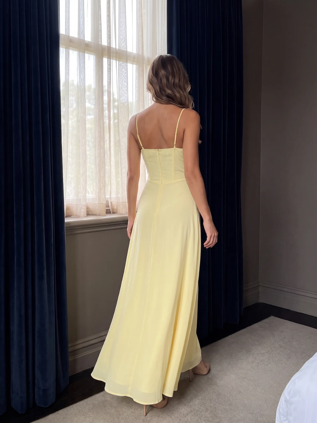 Rosalind | Tie-Front Ruched Bust Tiered Maxi Dress