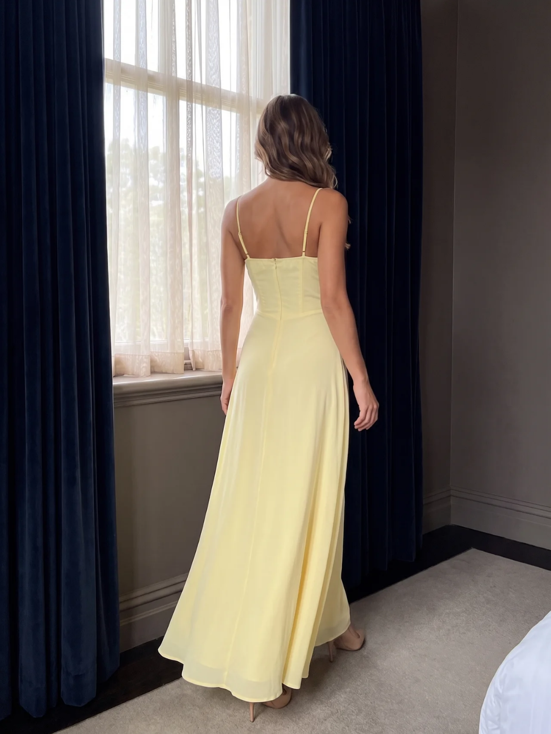 Rosalind | Tie-Front Ruched Bust Tiered Maxi Dress