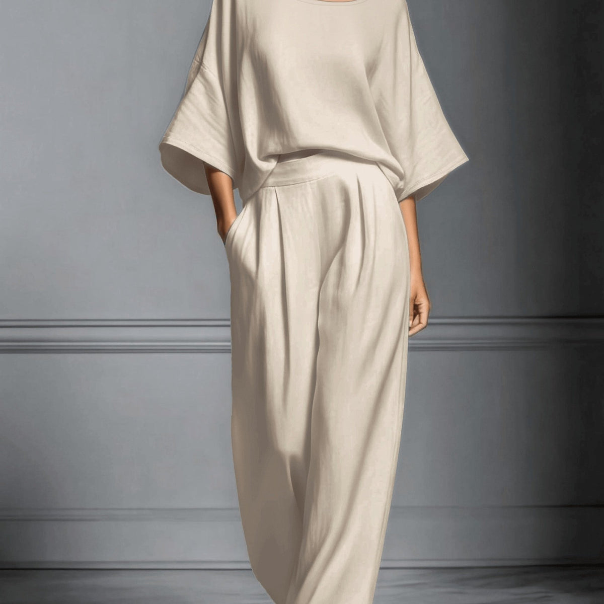 Gemma | Knit Pullover and Wide-Leg Pants Set
