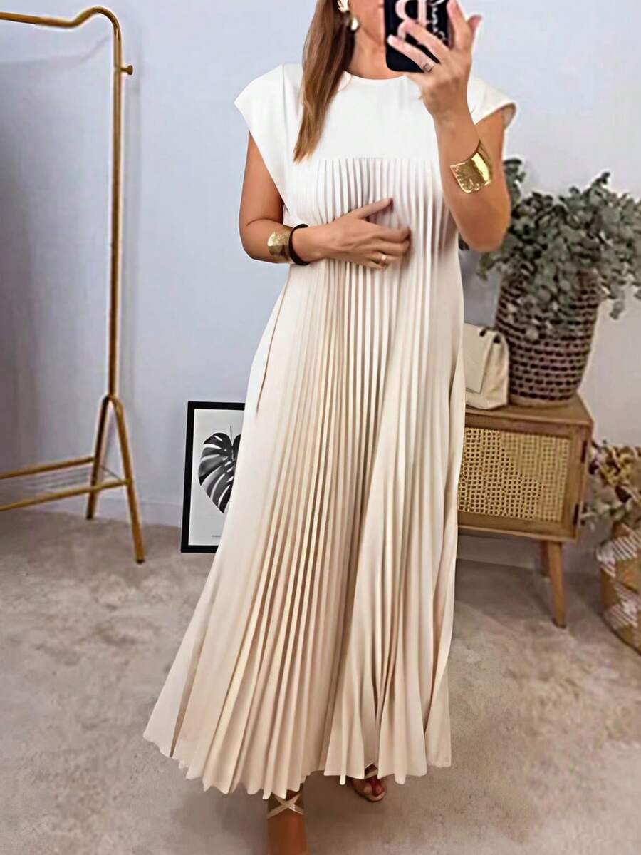 Odette | Pleated Hem A-Line Midi Dress