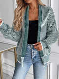 Faith | Ombre Knit Open Front Cardigan with Collar, Cozy Autumn Layer