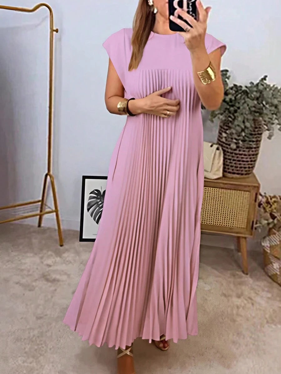 Odette | Pleated Hem A-Line Midi Dress