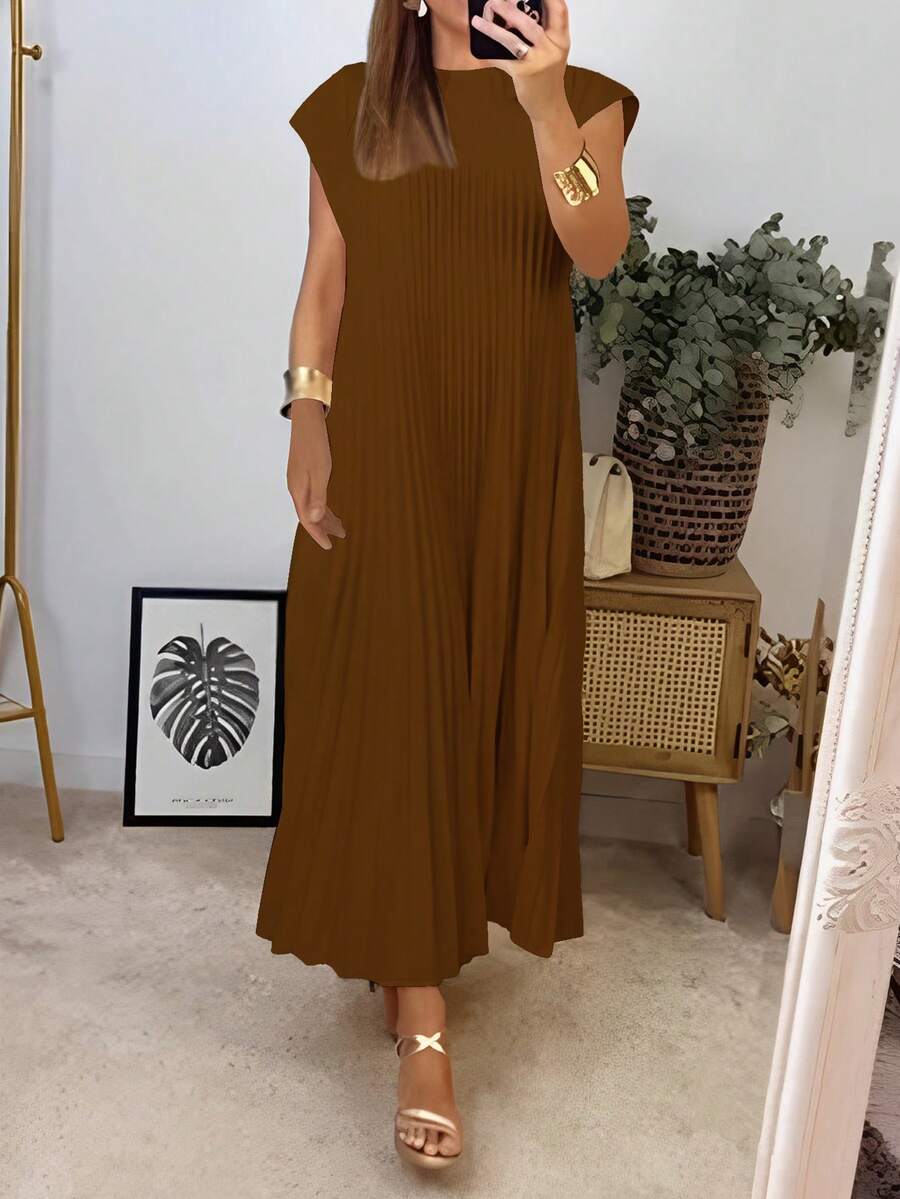 Odette | Pleated Hem A-Line Midi Dress
