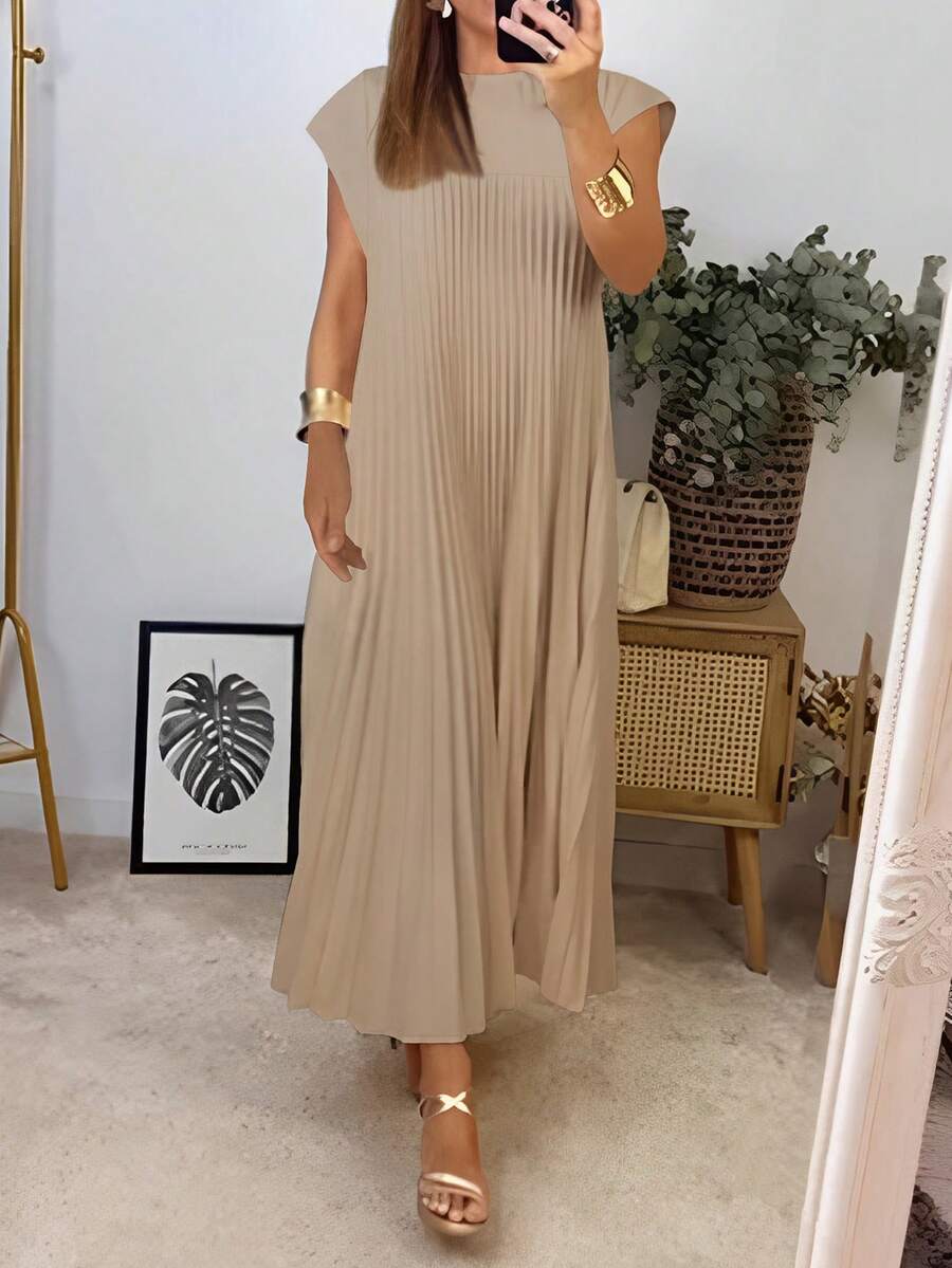 Odette | Pleated Hem A-Line Midi Dress