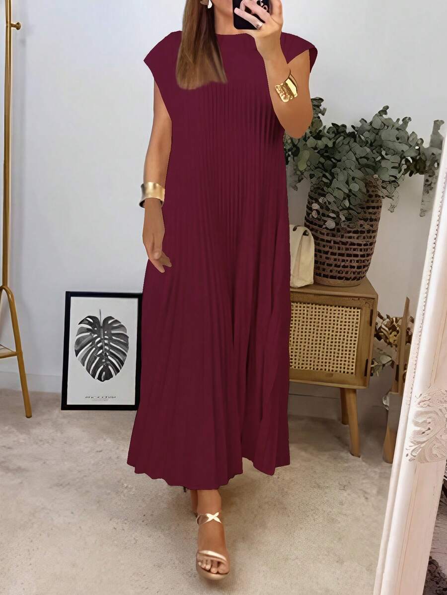 Odette | Pleated Hem A-Line Midi Dress