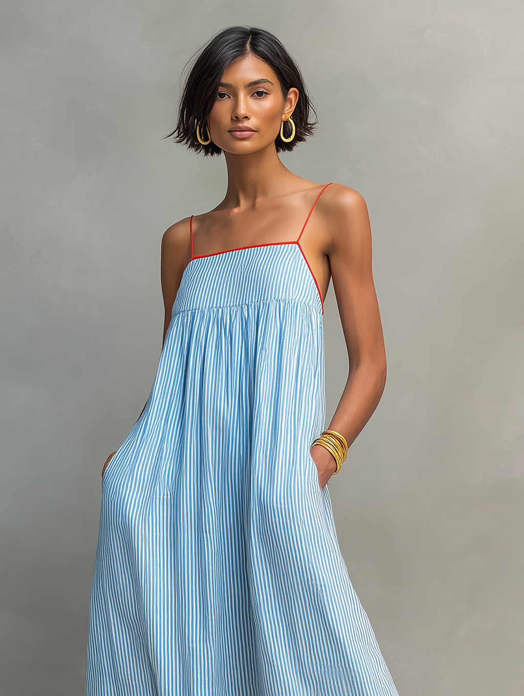 Fiona Women's Striped Maxi Dress
