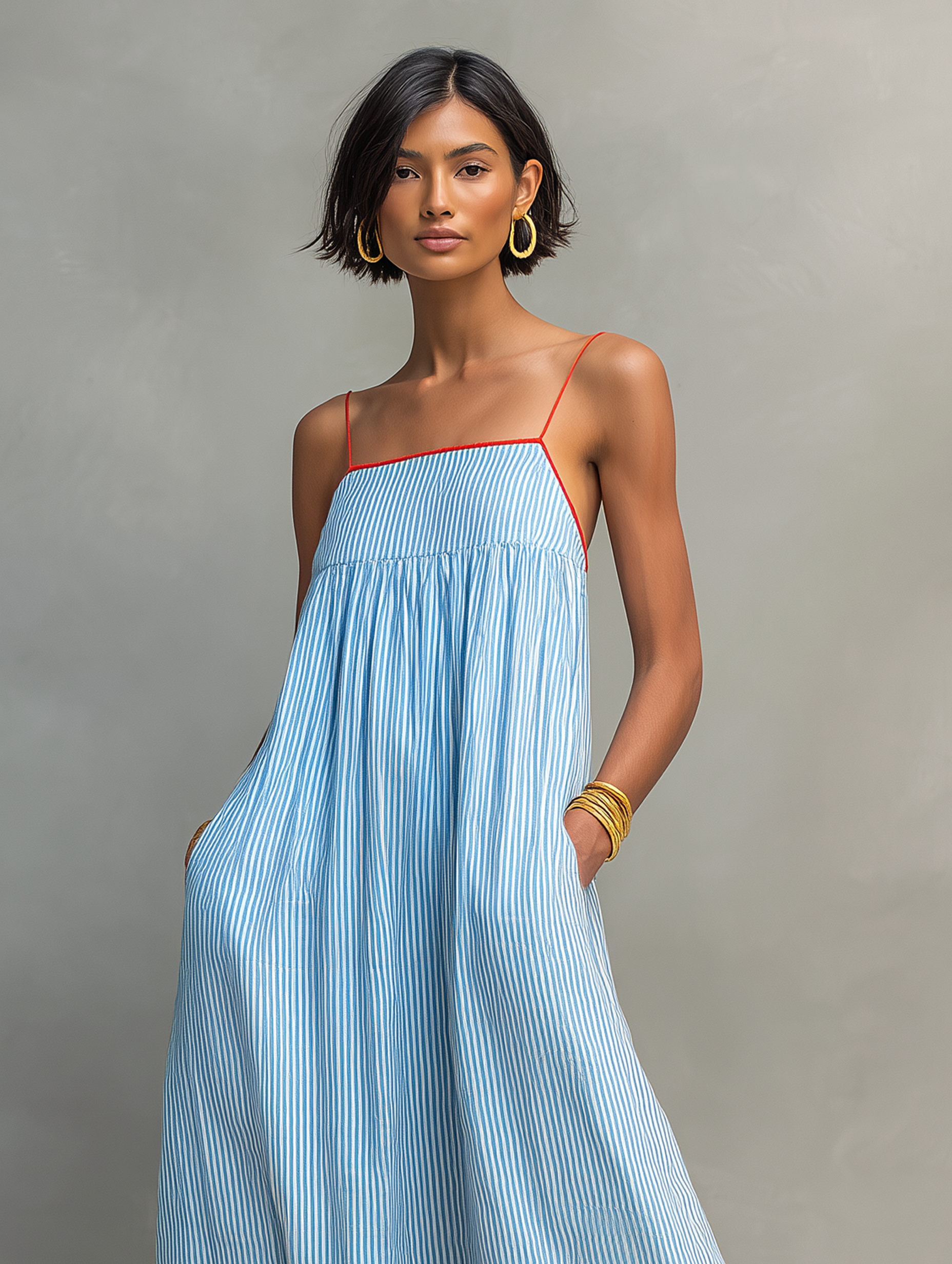 Fiona Women's Striped Maxi Dress