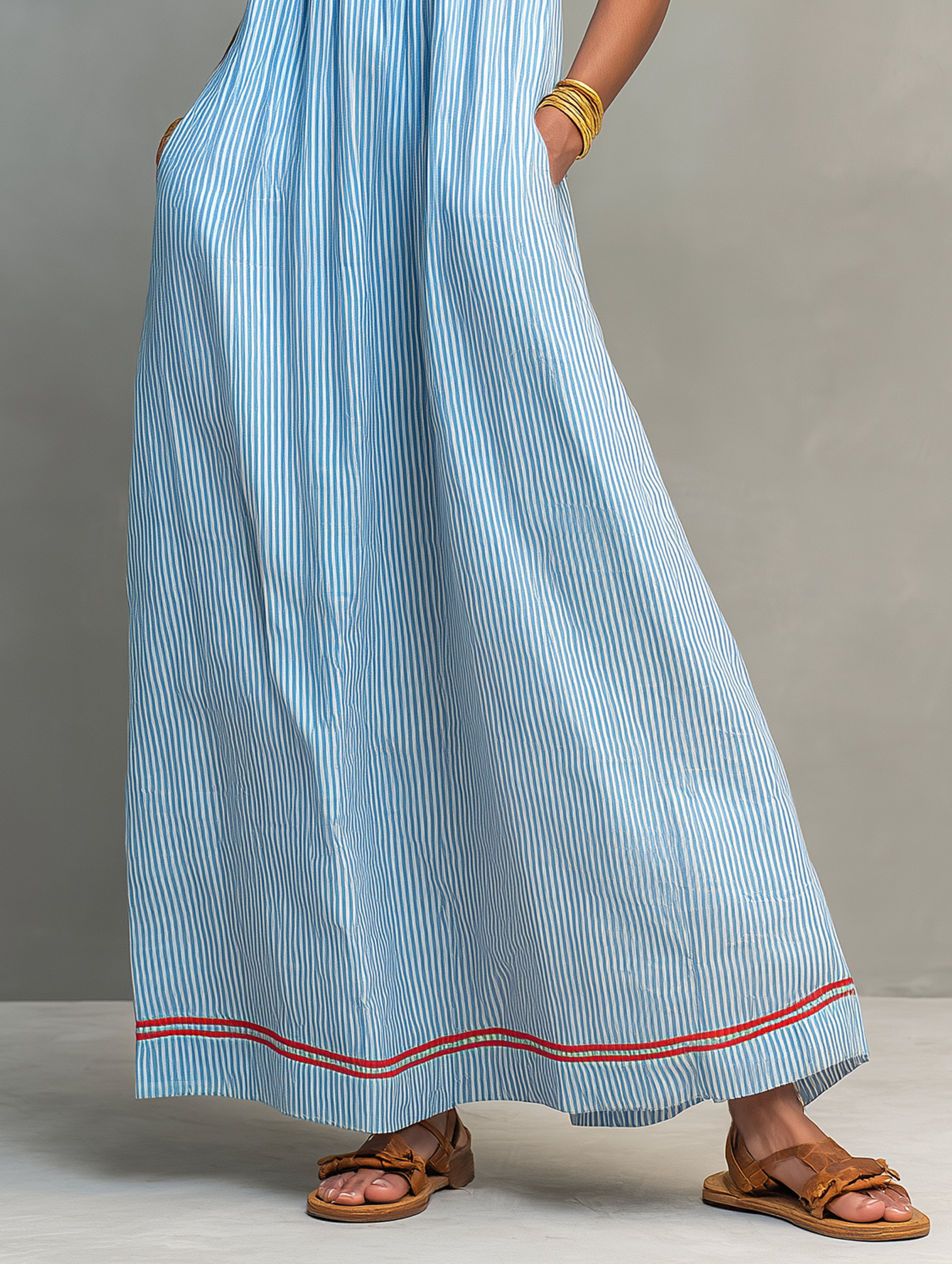 Fiona Women's Striped Maxi Dress