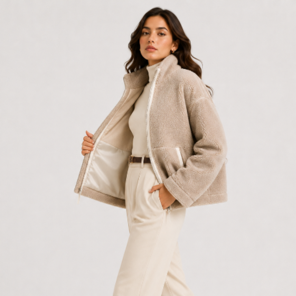 Leona | Classic Zip Front Fleece Jacket - view 2