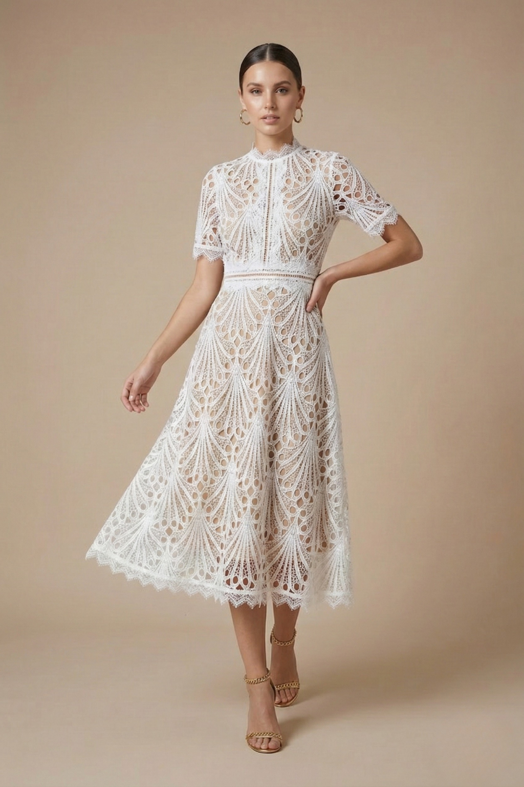 Carmen Women's Lace Midi Dress