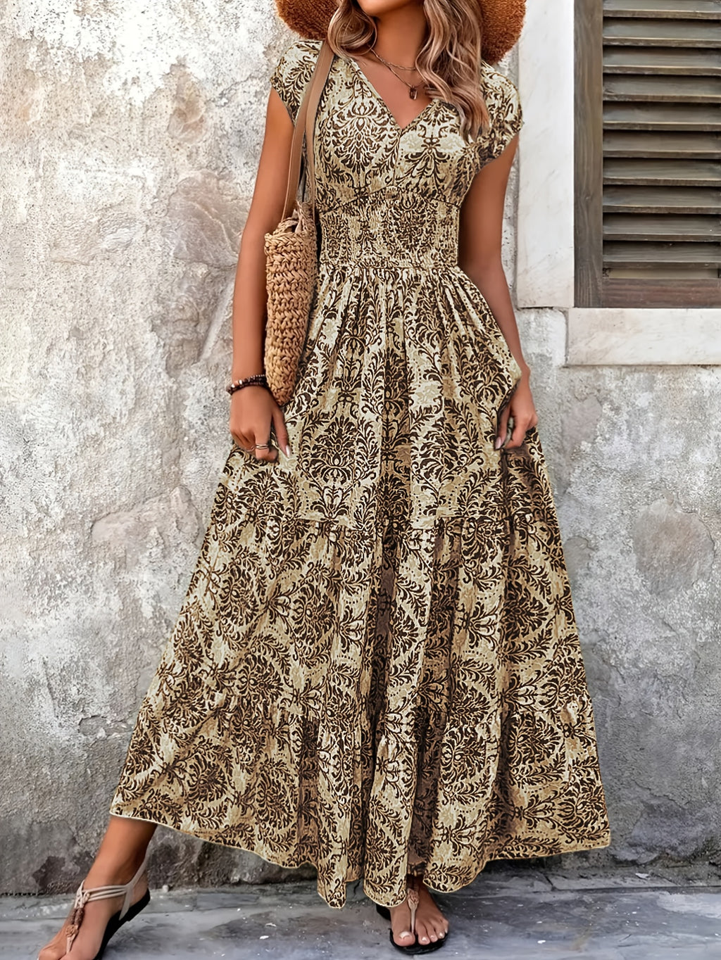 Brynn | Printed Bohemian Maxi Dress