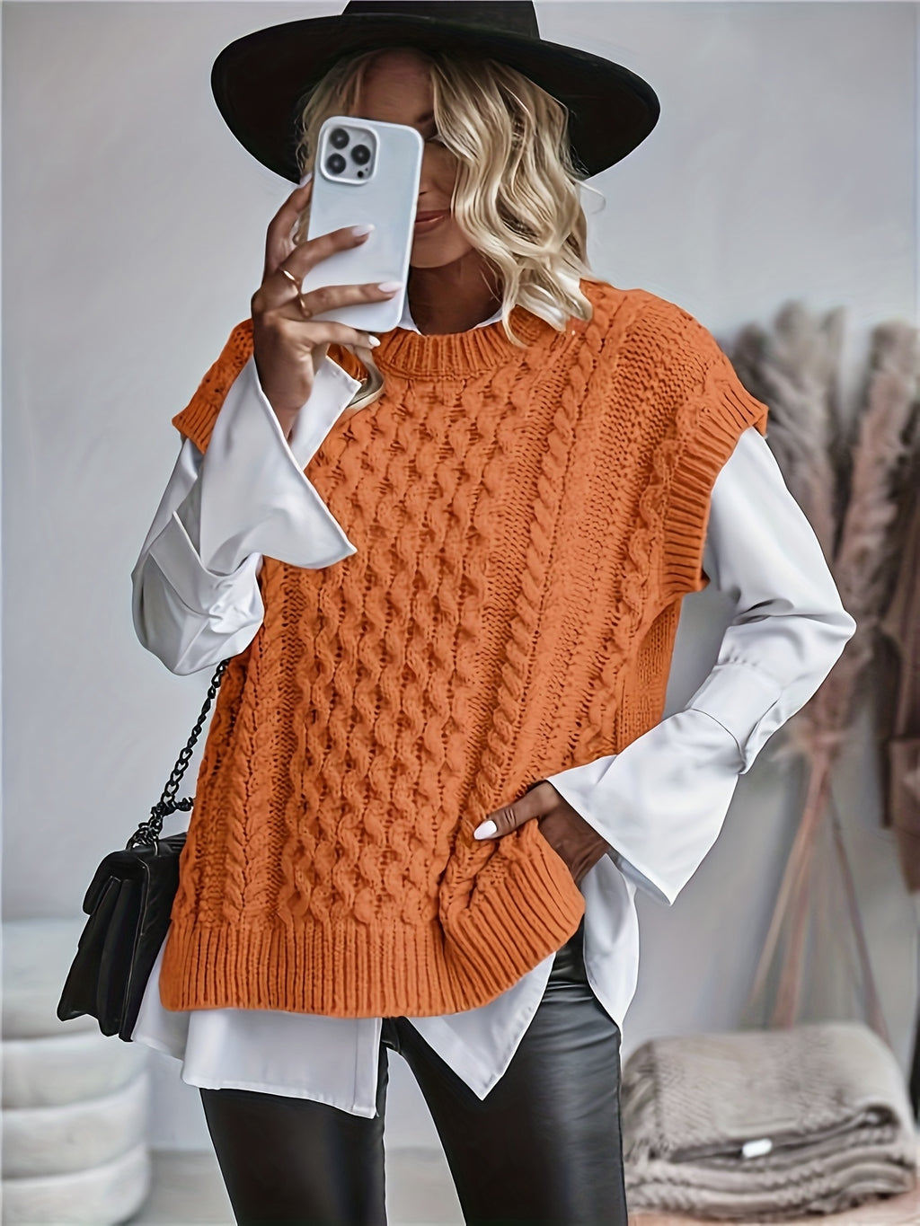 Imogen | Cable Knit Sleeveless Vest - view 6