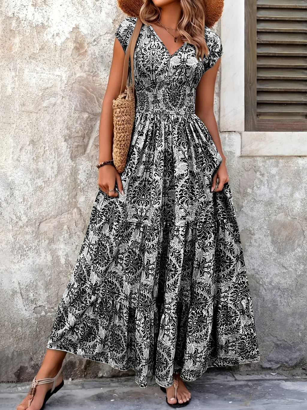 Brynn | Printed Bohemian Maxi Dress