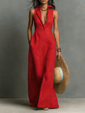 Opal Women's Linen Maxi Shirt Dress