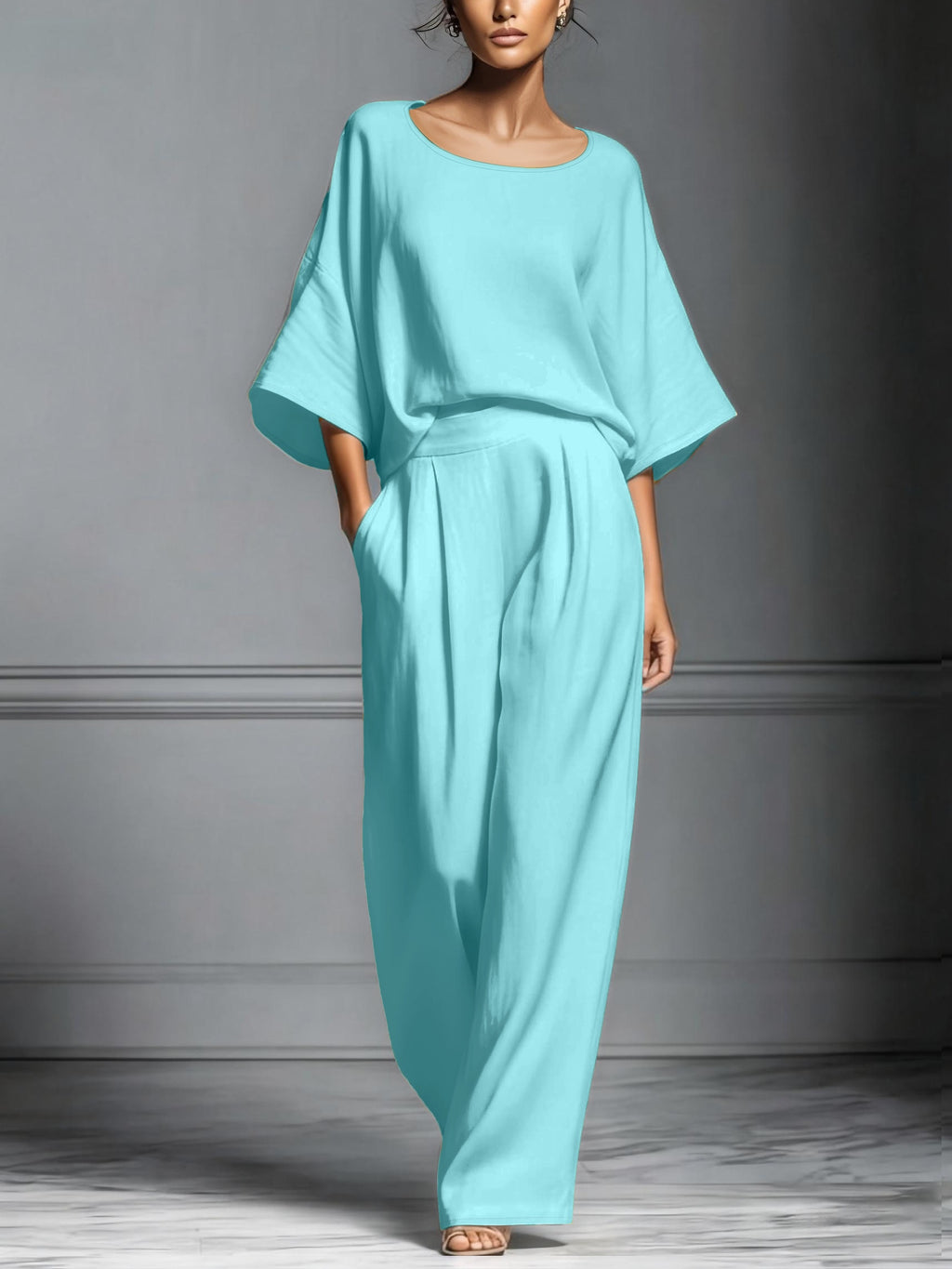 Gemma | Knit Pullover and Wide-Leg Pants Set