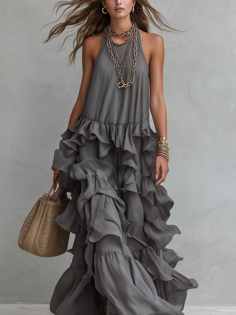 Quinn Women's Layered Ruffle Maxi Dress