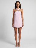 Elodie | Twist Halter A-Line Swing Mini Dress