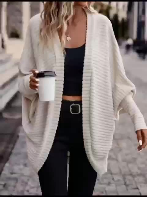 Annika | Longline Open Front Knit Cardigan - view 11