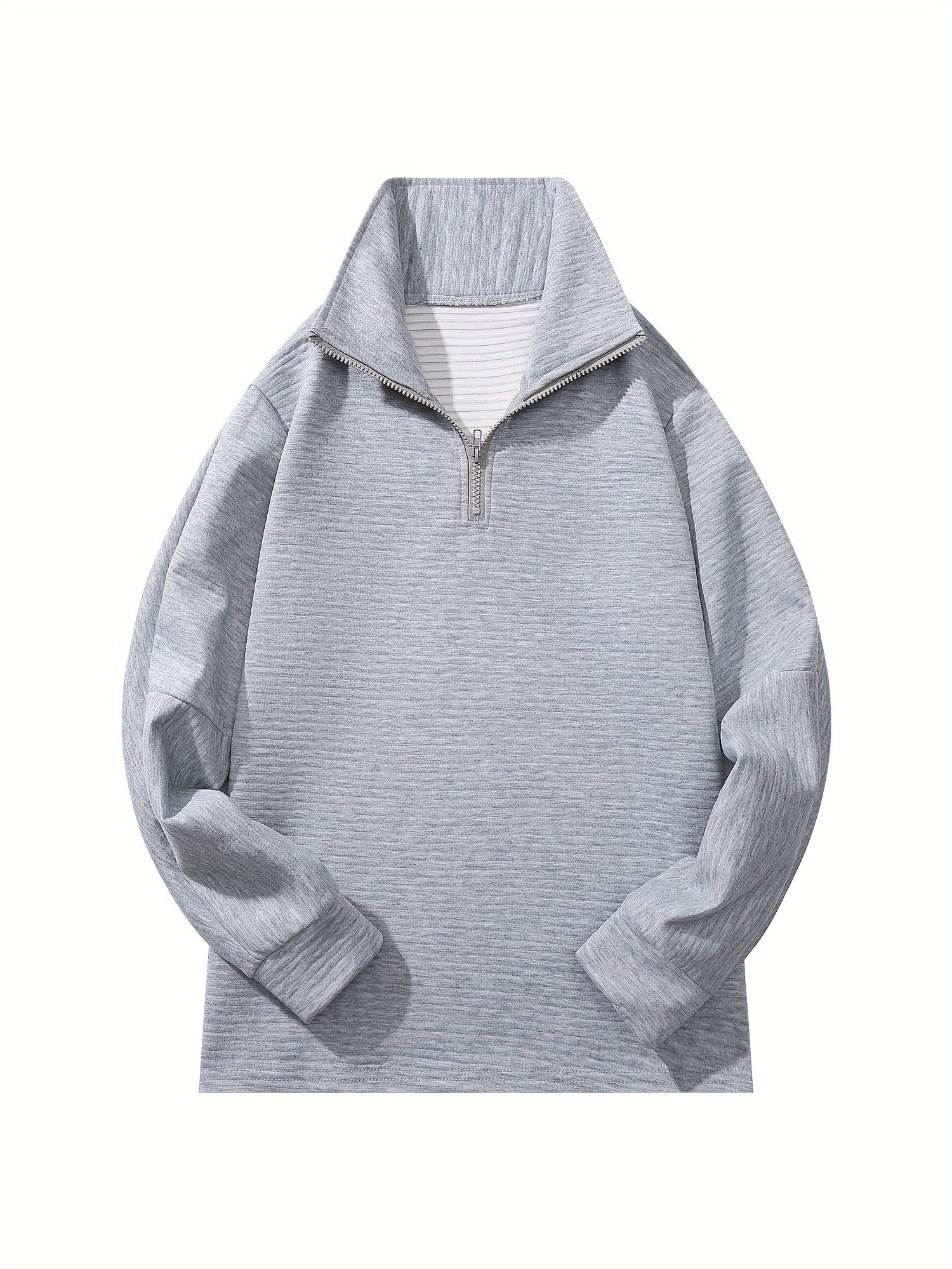 Delphine | Half Zip V Neck Pullover Sweater - view 3