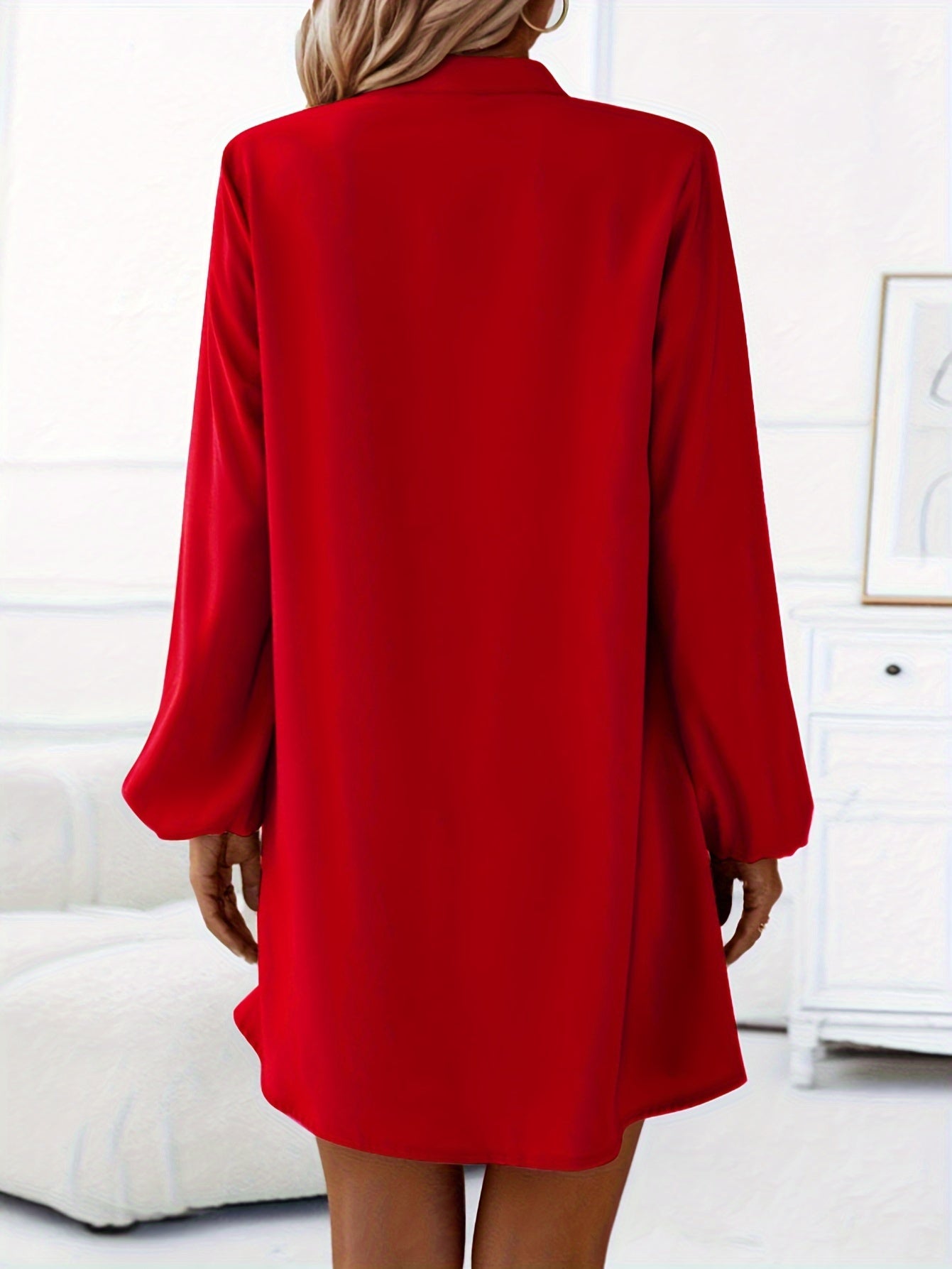 Emerson | Single-Breasted V-Neck Long Sleeve Dress