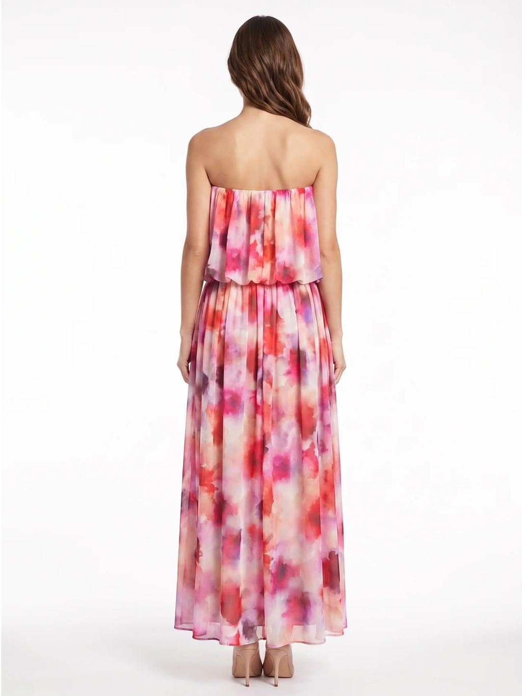 Seraphine | Strapless Blouson Tiered Maxi Dress