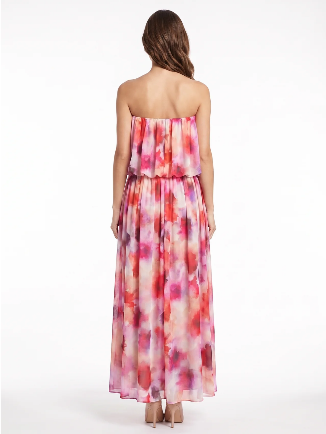 Seraphine | Strapless Blouson Tiered Maxi Dress