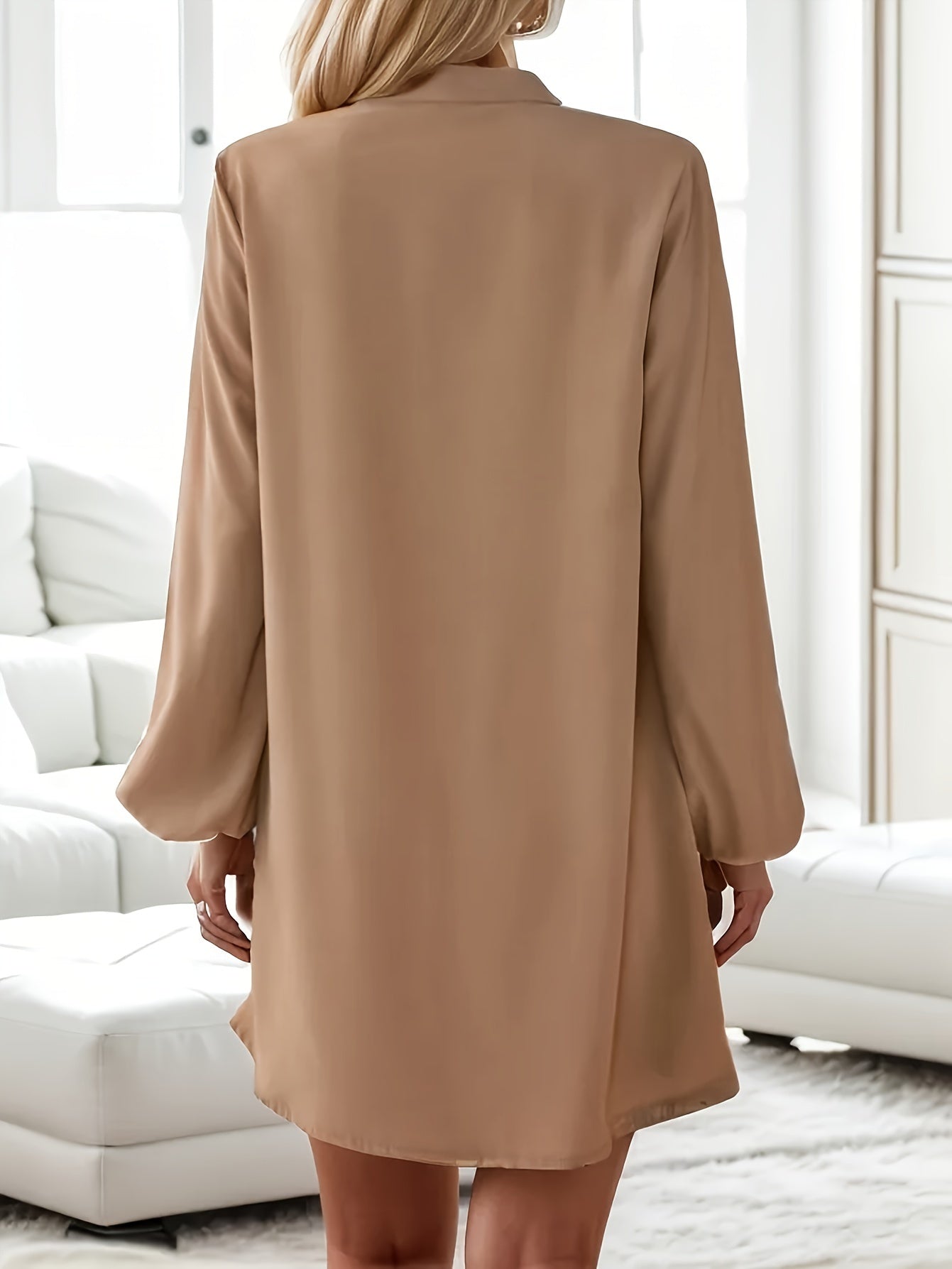 Emerson | Single-Breasted V-Neck Long Sleeve Dress