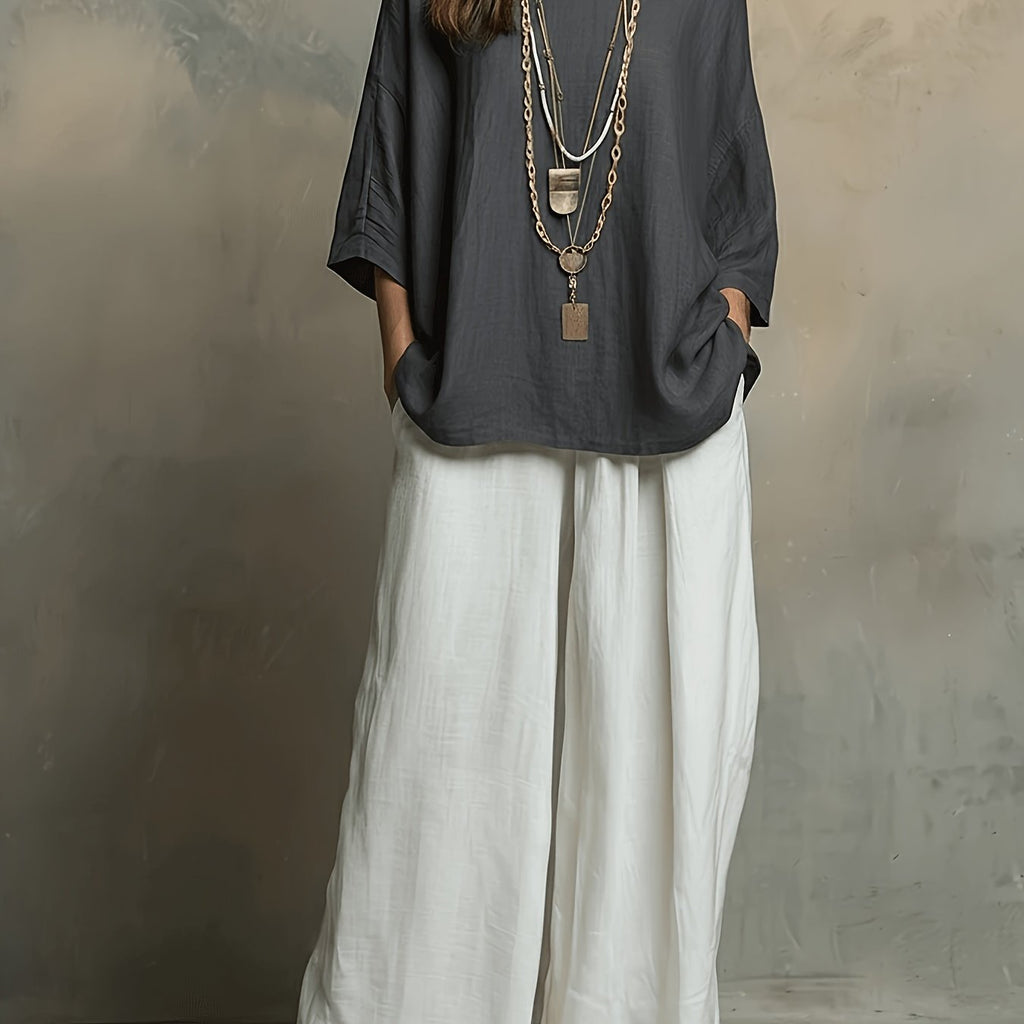 Ellery | Colour-Block Round Neck Two-Piece Set