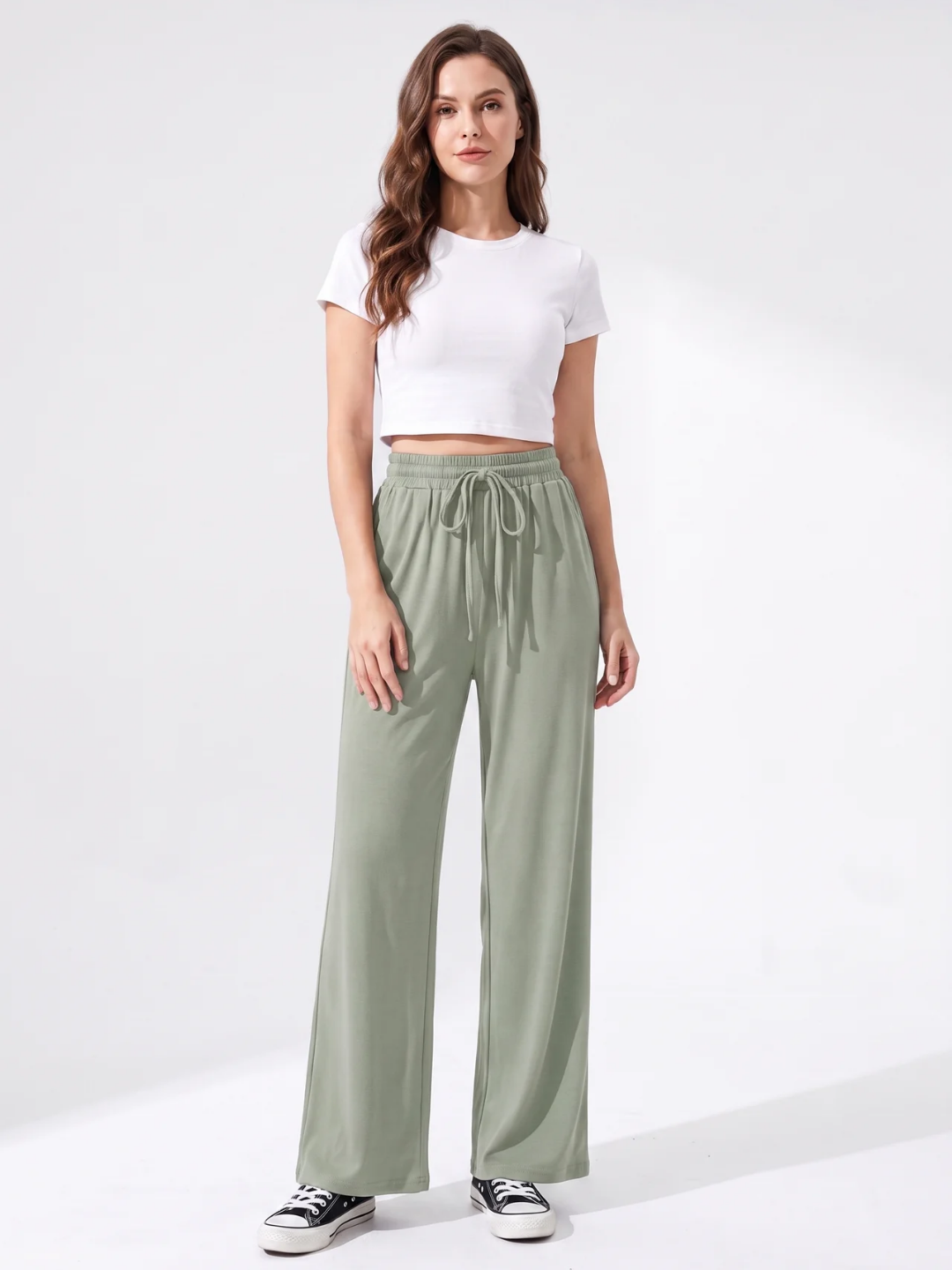 Paloma | Drawstring High Waist Wide-Leg Trousers