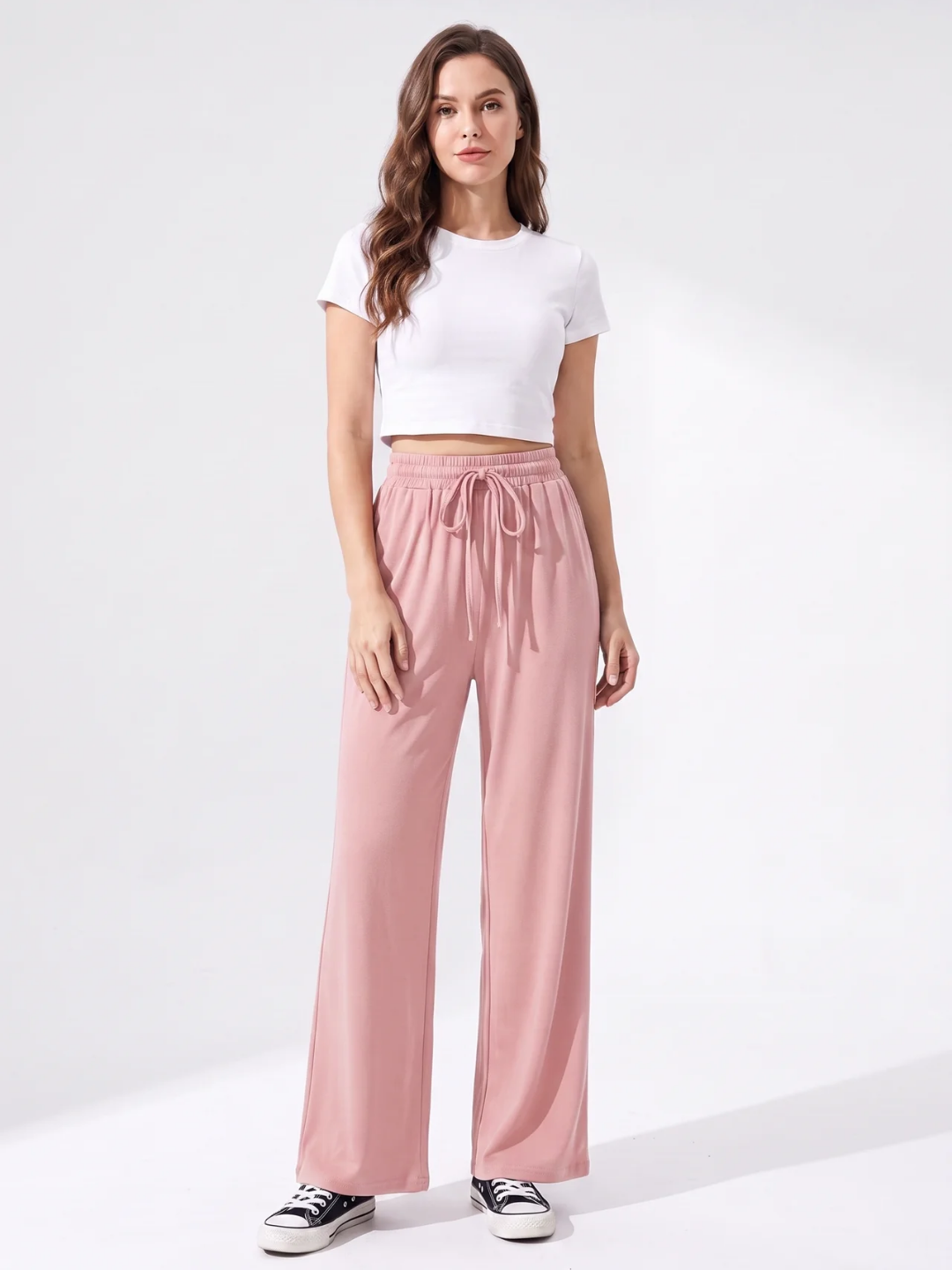 Paloma | Drawstring High Waist Wide-Leg Trousers