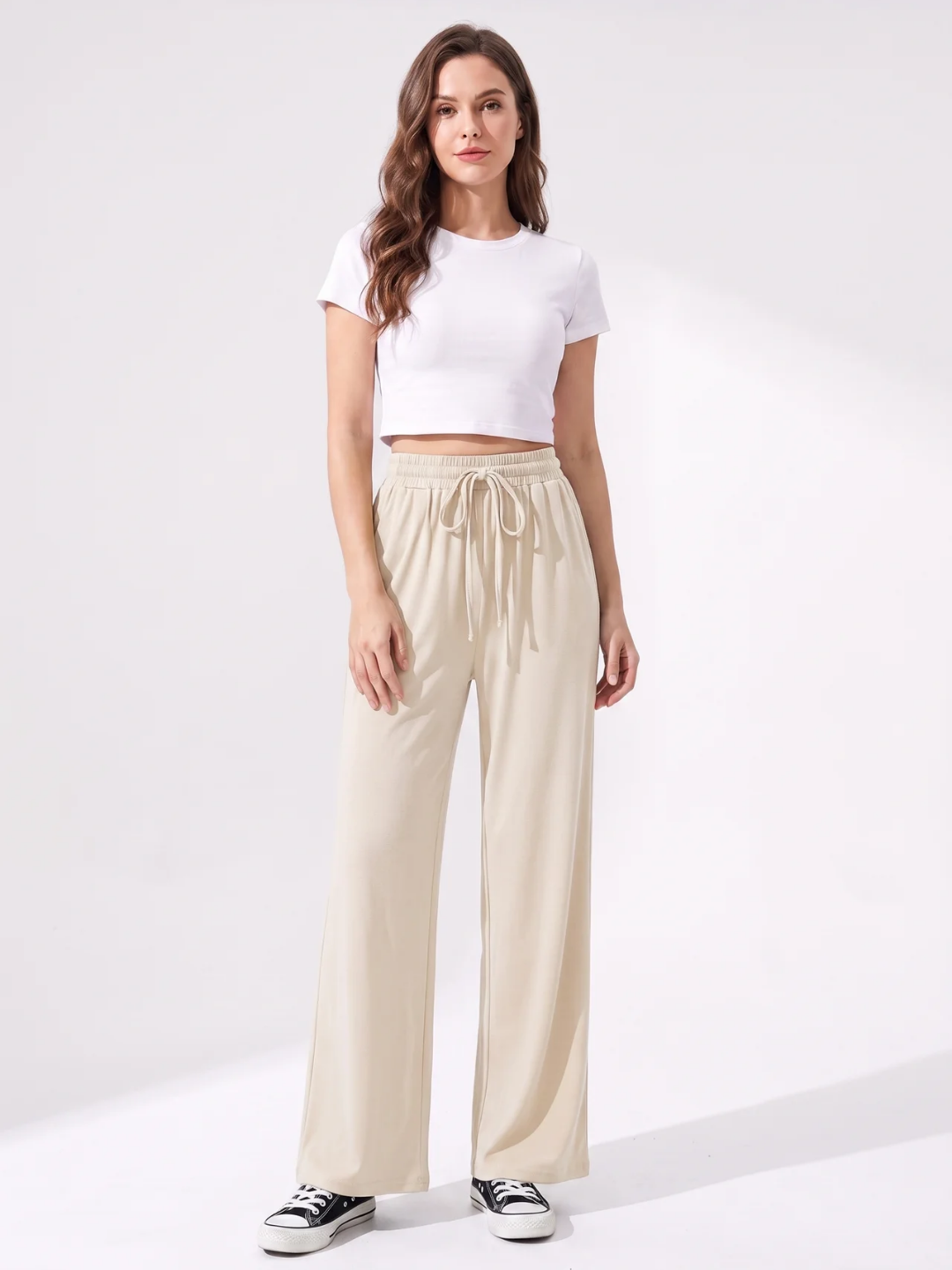 Paloma | Drawstring High Waist Wide-Leg Trousers