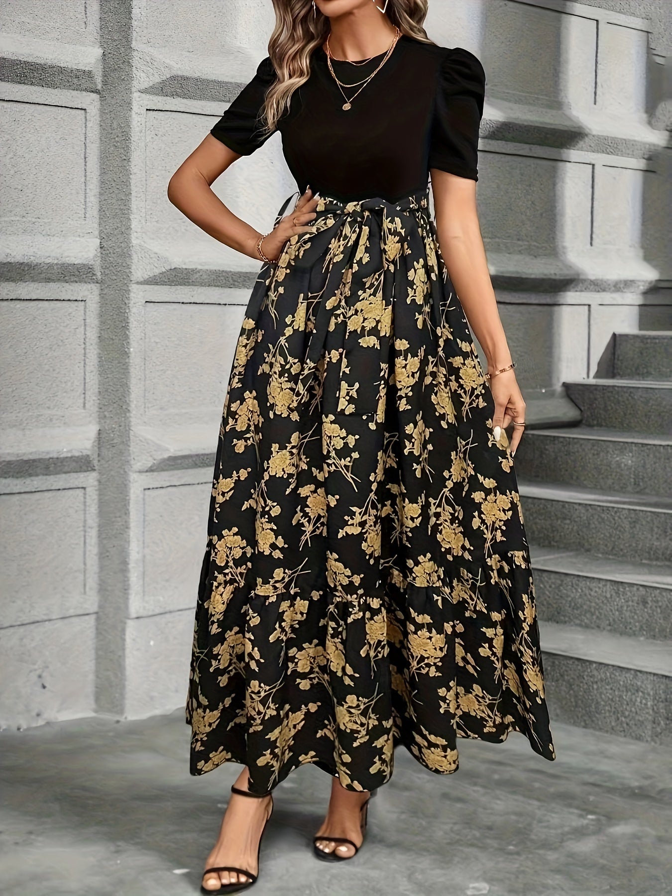 Emery | Long Sleeve A-Line Midi Dress