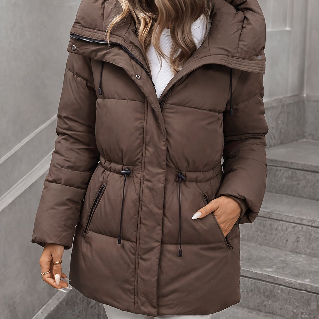 Yvette | Mid Length Hooded Padded Coat - view 13