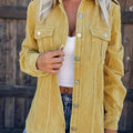 Saskia | Corduroy Lapel Pocket Shirt Jacket - view 9