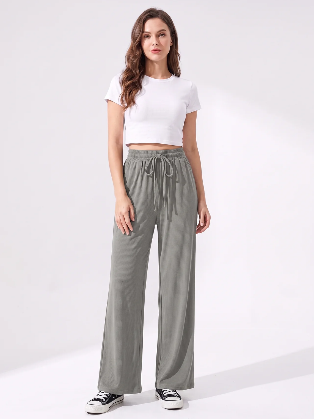 Paloma | Drawstring High Waist Wide-Leg Trousers