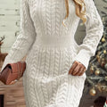 Tamsin | Herringbone Cable Crew Neck Sweater - view 4