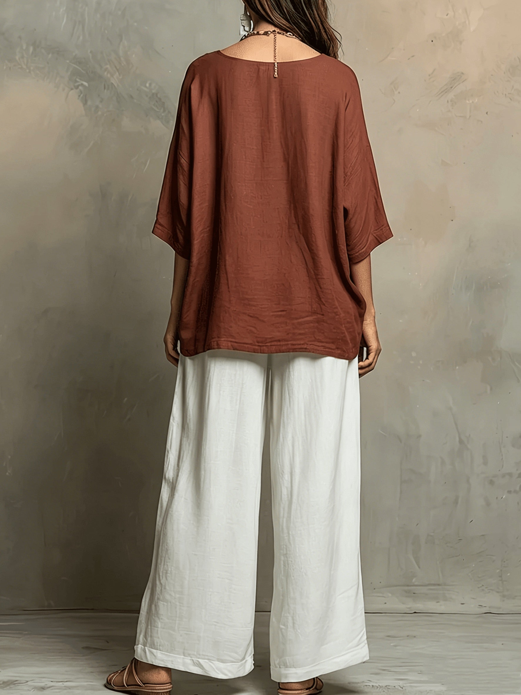 Ellery | Colour-Block Round Neck Two-Piece Set
