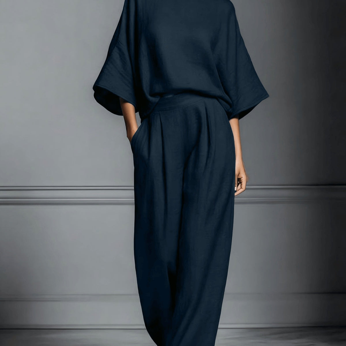 Gemma | Knit Pullover and Wide-Leg Pants Set