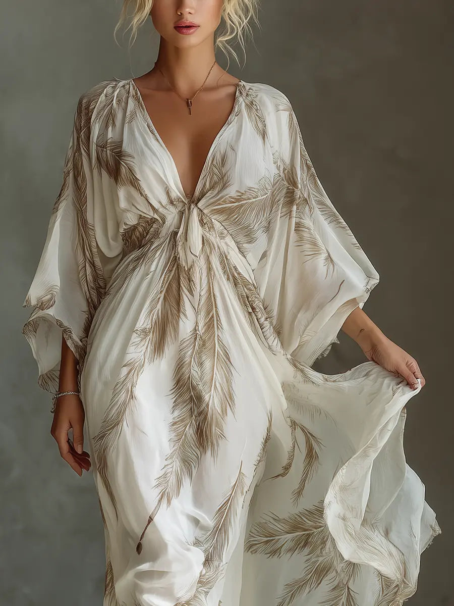 Paige Women's Palm Print Chiffon Maxi Dress