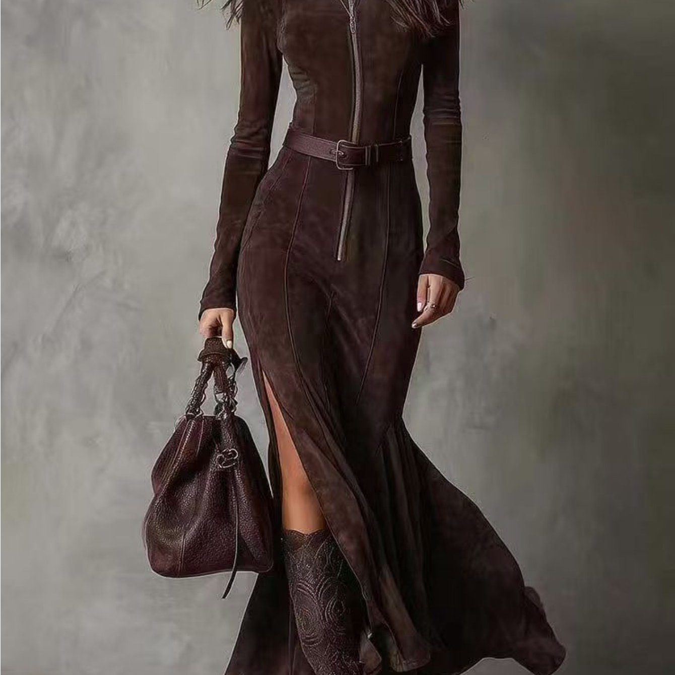 Adalyn | Double-Faced A-Line Dress