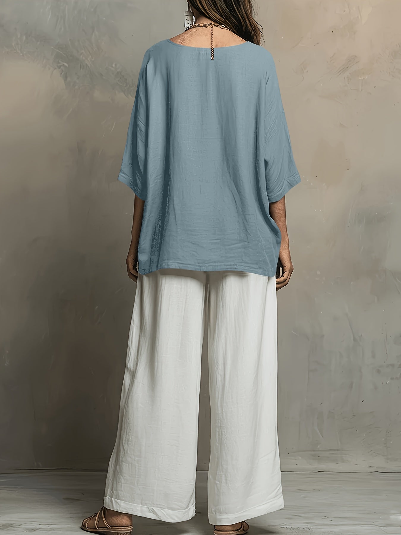 Ellery | Colour-Block Round Neck Two-Piece Set