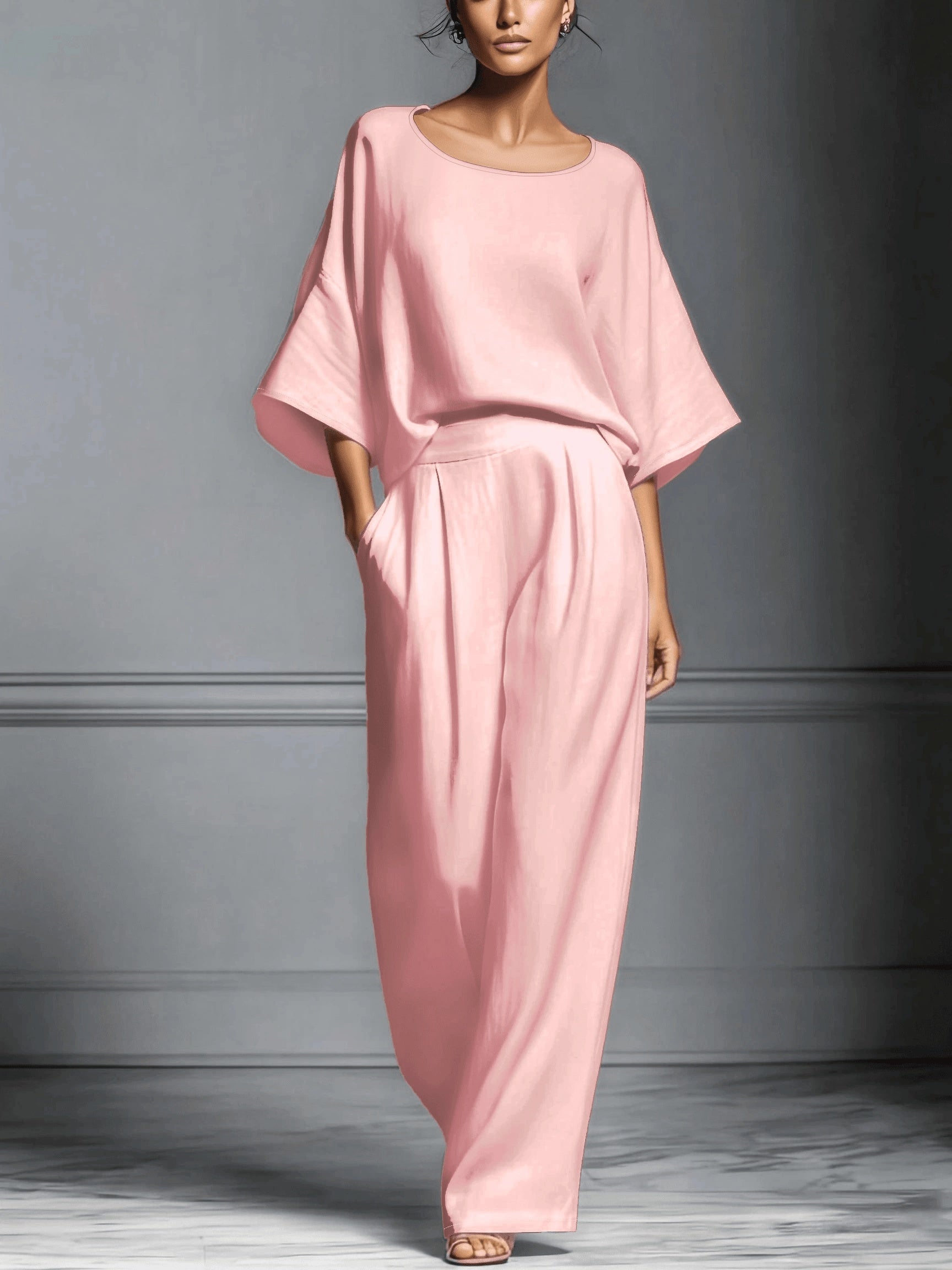 Gemma | Knit Pullover and Wide-Leg Pants Set