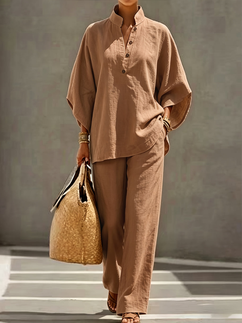 Rowan | Button Collar Two-Piece Set